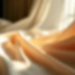 Luxurious fabric draping in soft light