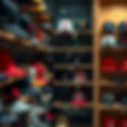 Stylish baseball cap shelf showcasing various cap designs