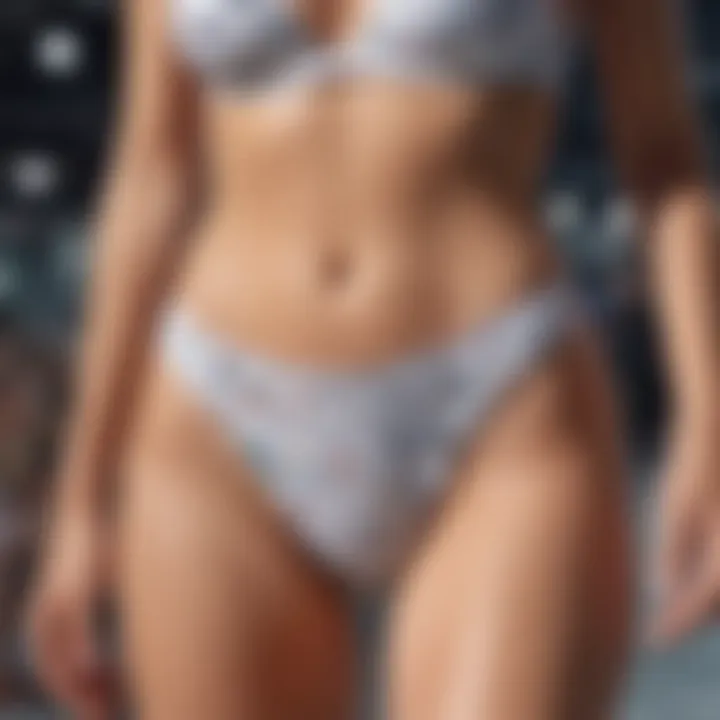 Close-up of a pocket integrated into swimwear