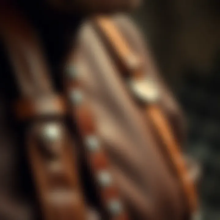 Close-up of leather craftsmanship