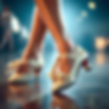 Dancer showcasing proper fit and style of ballroom shoes