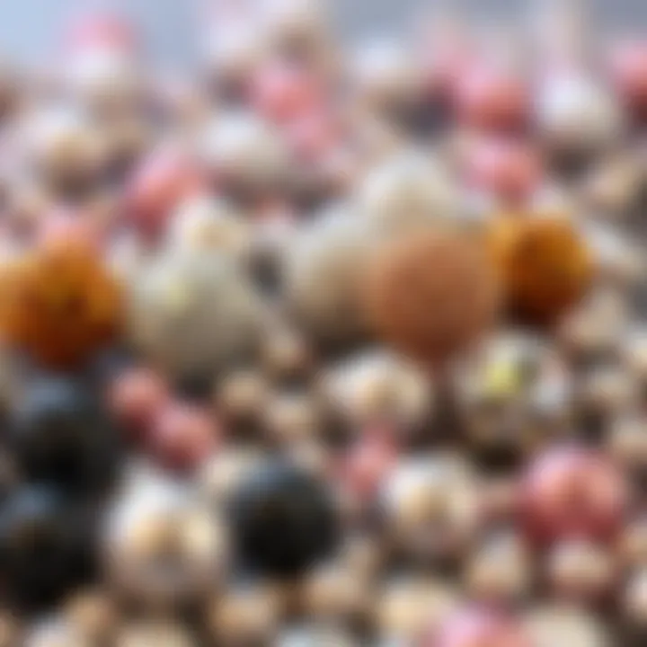 A collection of disco ball beads highlighting various materials used