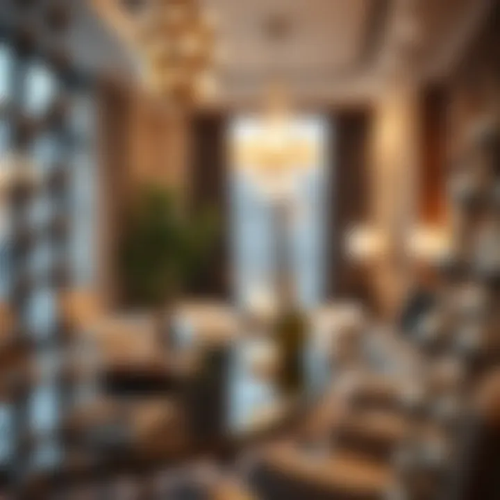 Elegant decor featuring disco ball beads in a modern setting