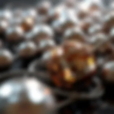 Reflective disco ball beads showcasing their shine and texture