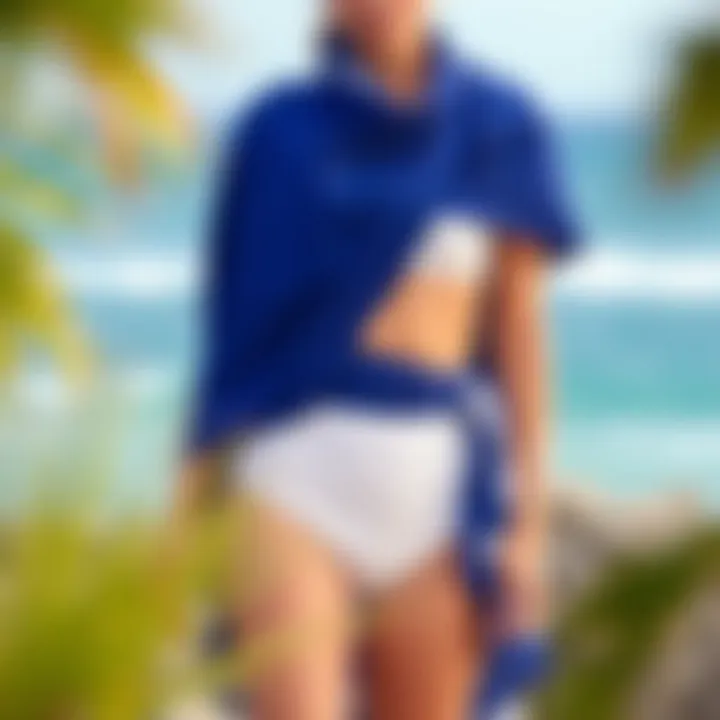 Sophisticated sarong wrapped around a swimsuit