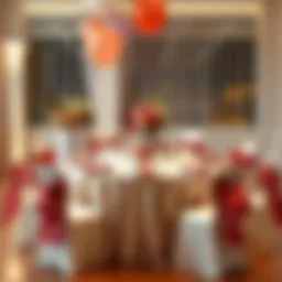 Elegant birthday table setting with colorful decorations