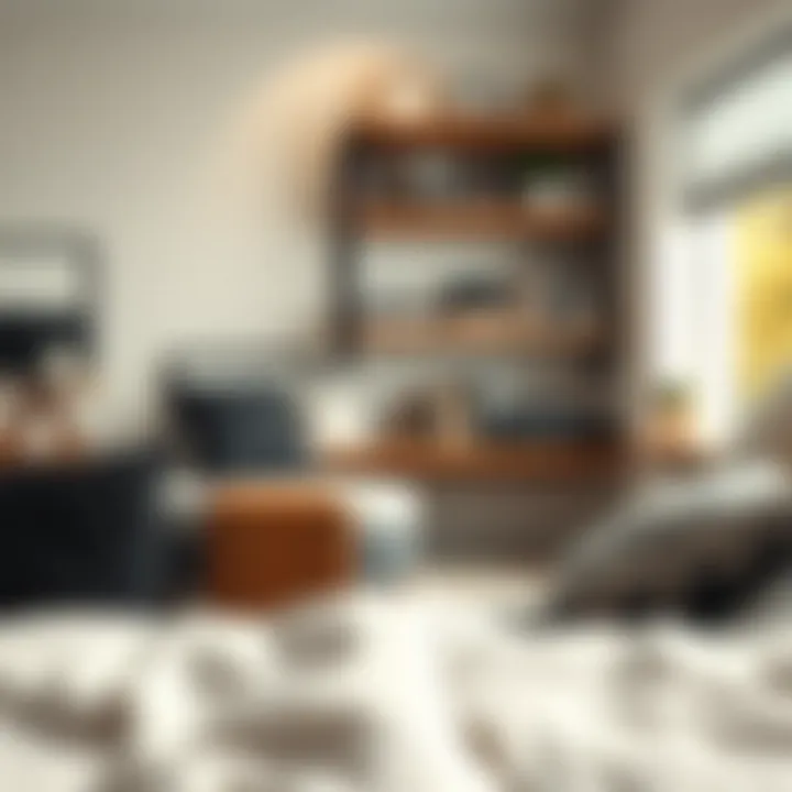 Installation of wall shelves in a dorm for efficient use