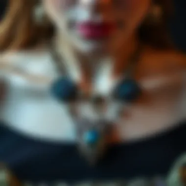 Artistic representation of gothic font necklace as a statement piece