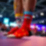 Vibrant anime crew socks showcasing unique character designs