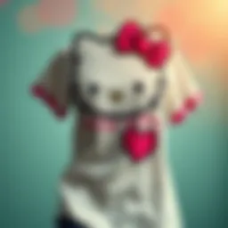 Vintage Hello Kitty shirt design showcasing classic elements