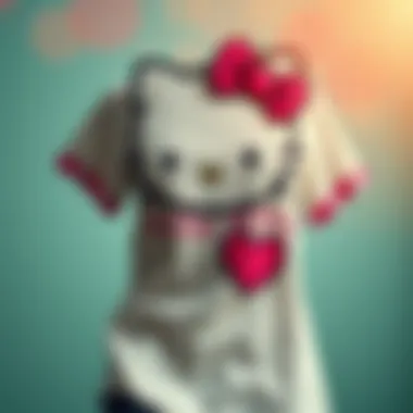 Vintage Hello Kitty shirt design showcasing classic elements