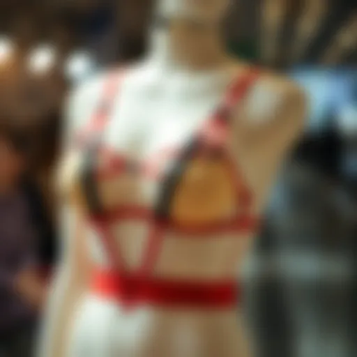 Artistic Representation of Body Harness Bra Artistic representation of a body harness bra on a mannequin