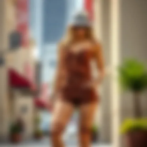 Stylish brown cow shorts paired with a chic top