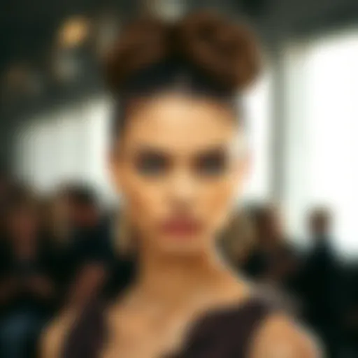 Elegant classic bun hairstyle on a model