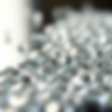 Close-up view of high-quality crystal rhinestones reflecting light beautifully.