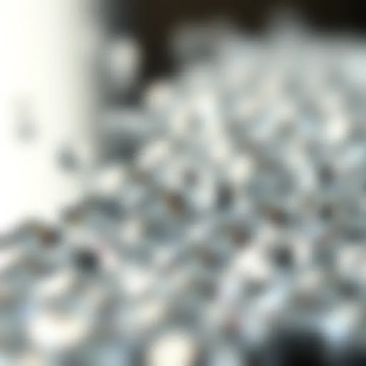 Close-up view of high-quality crystal rhinestones reflecting light beautifully.