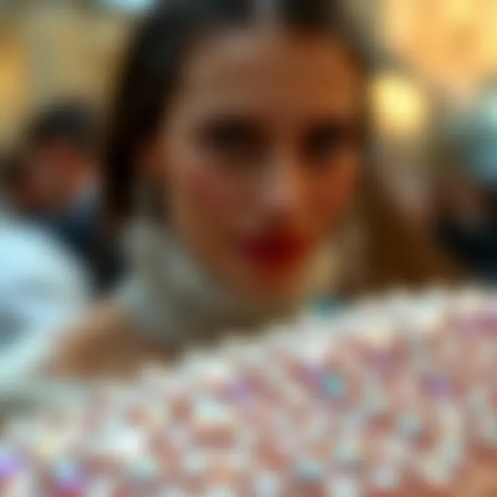 Sustainable sourcing options for crystal rhinestones showcased in a creative setting.