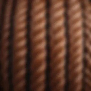 Close-up of intricate braid patterns on a double braided wig