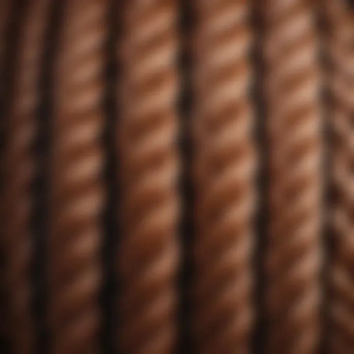 Close-up of intricate braid patterns on a double braided wig