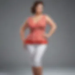 Elegant plus size capri set on a mannequin