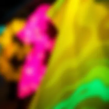 Fashionable glowing fabric patterns