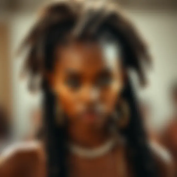 Artistic representation of the cultural significance of goddess locs in different communities