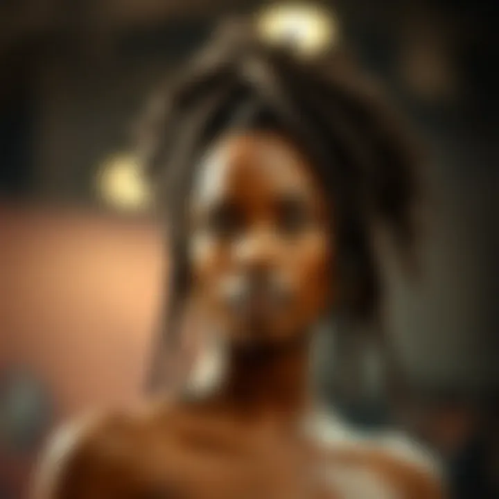 A guide illustrating various ways to maintain goddess locs wigs with care products