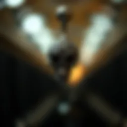 Gothic belly button ring featuring intricate skull design