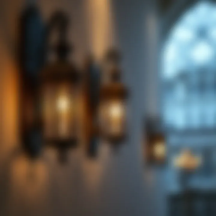 Elegant Gothic Wall Sconces in Dark Wood