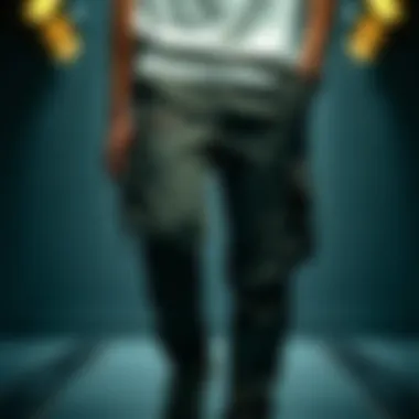 A stylish pair of zipper cargo pants showcasing modern design elements