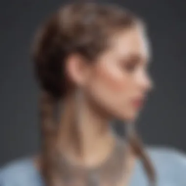 Modern hairstyles incorporating braids and jewelry