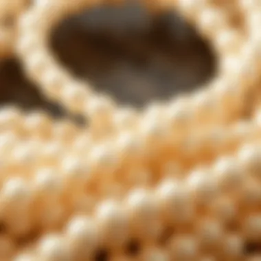 A close-up of no hole pearl beads showcasing their unique texture