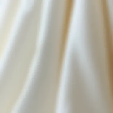 Close-up of fabric textures used in plus size white ball gowns