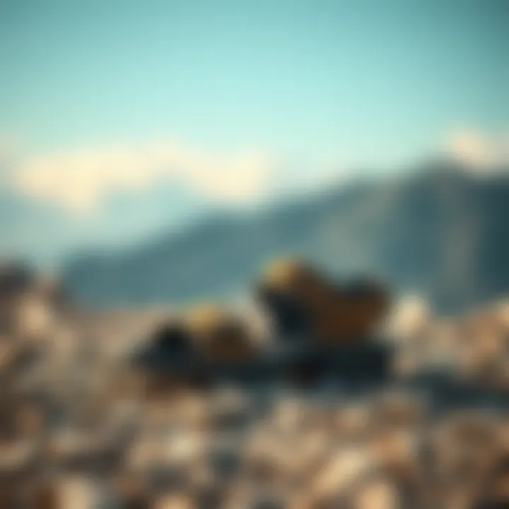 Stylish plus protections sandals on a rocky surface