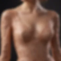 Elegant rose gold gown with intricate lace sleeves