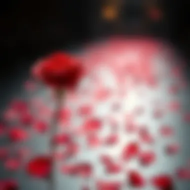 Different types of materials used for red fake rose petals