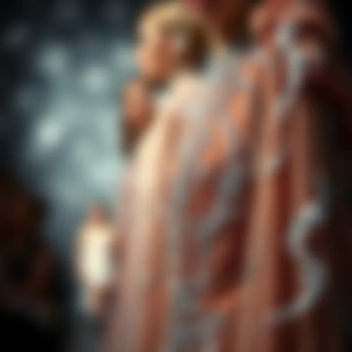 An elegant fashion piece adorned with intricate glitter detailing