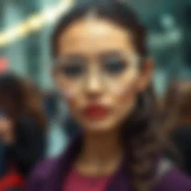 Fashionable styling with clear heart shaped glasses