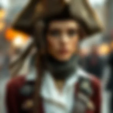 Modern Pirate Style A model showcasing a modern take on classic pirate clothing