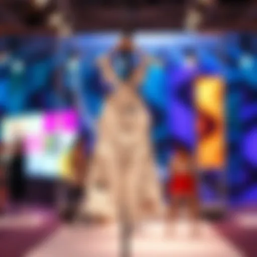 Stylish Short Overalls on Display Stylish short overalls on a vibrant backdrop