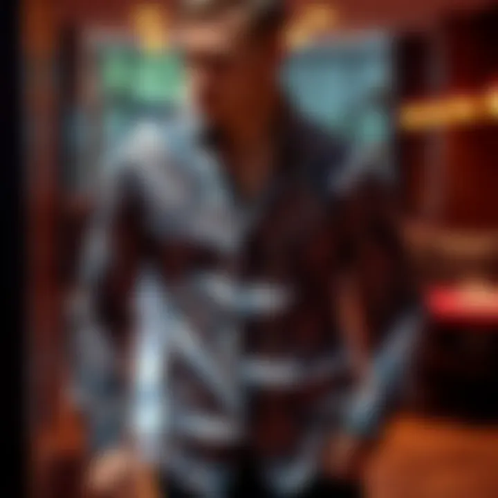 Contemporary Snake Print Style A stylish snake print shirt showcased in a contemporary setting