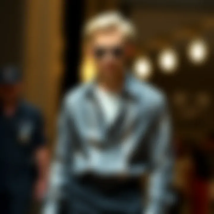 Fashion Forward Statement Piece A fashion-forward outfit featuring a snake print shirt