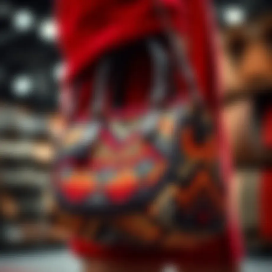 Exquisite woolen handbag showcasing intricate patterns