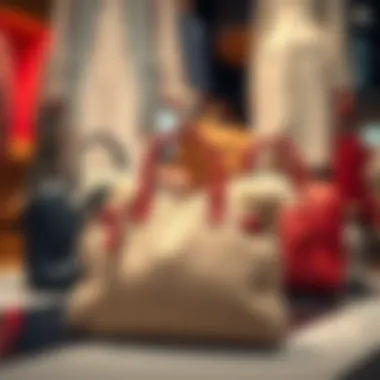 Woolen Handbags in Contemporary Fashion Stylish woolen handbags displayed in a modern fashion setting