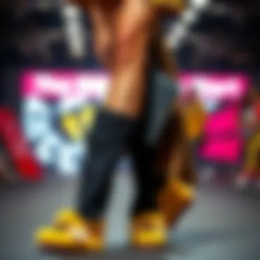 Bee slippers paired with contemporary outfits.