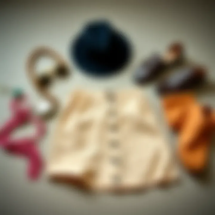 Accessorizing the Belted Cargo Skirt: A Flat Lay Flat lay of accessories styled with a belted cargo skirt