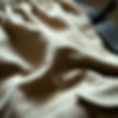 Sustainable Fabrics: Texture of the Belted Cargo Skirt Close-up of fabric texture used in belted cargo skirts highlighting sustainability