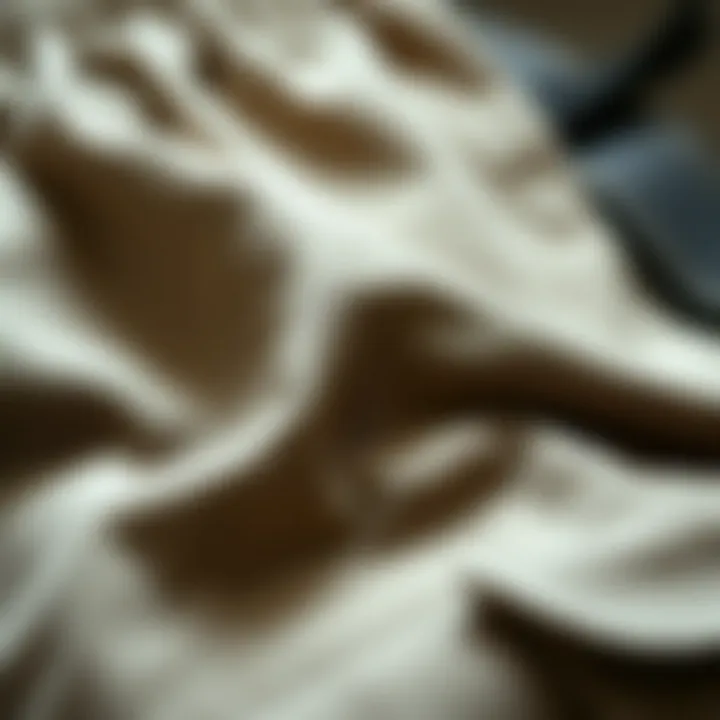 Sustainable Fabrics: Texture of the Belted Cargo Skirt Close-up of fabric texture used in belted cargo skirts highlighting sustainability