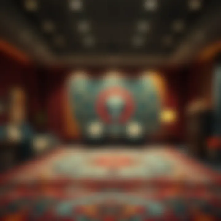 An artistic representation of the cultural significance of alien-themed rugs.