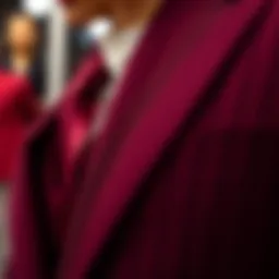 A close-up of burgundy fabric showcasing its rich texture